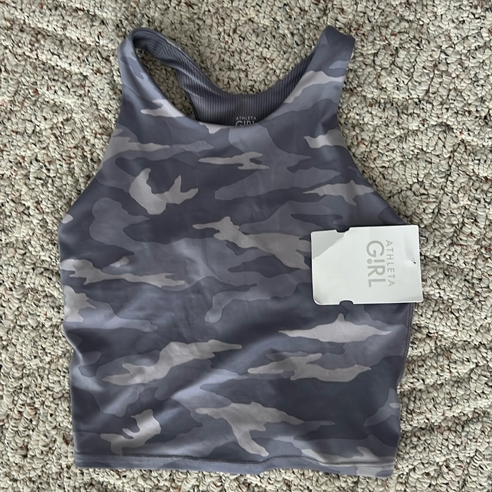 ATHLETA GIRL tank. Camo print, new with tags!
